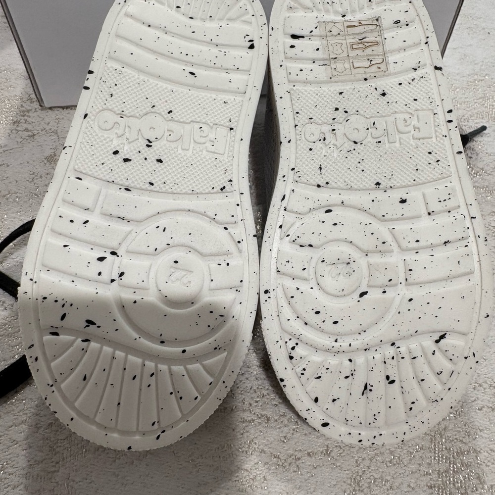 Falcotto White and Black Star Baby/Toddler Sneakers - Picture 5 of 7